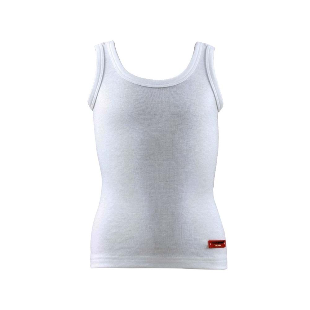 Blackspade 9264 Unisex (Kız - Erkek) Çocuk Termal Atlet - Blackspade - Askılı Atlet Termal - Beyaz - 4 5 YAŞ