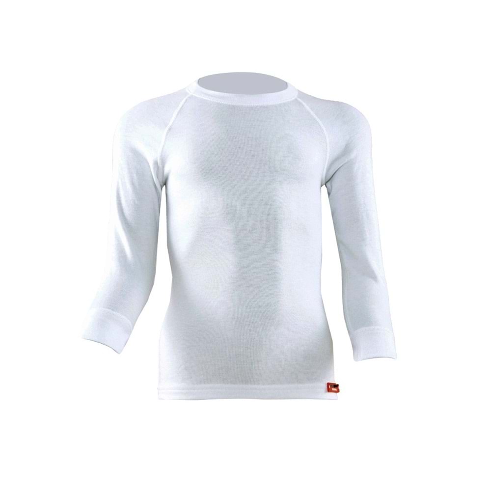 Blackspade 9265 Uzun Kol Çocuk Termal Fanila - Blackspade - Uzun Kollu O Yaka Termal - Beyaz - 4 5 YAŞ