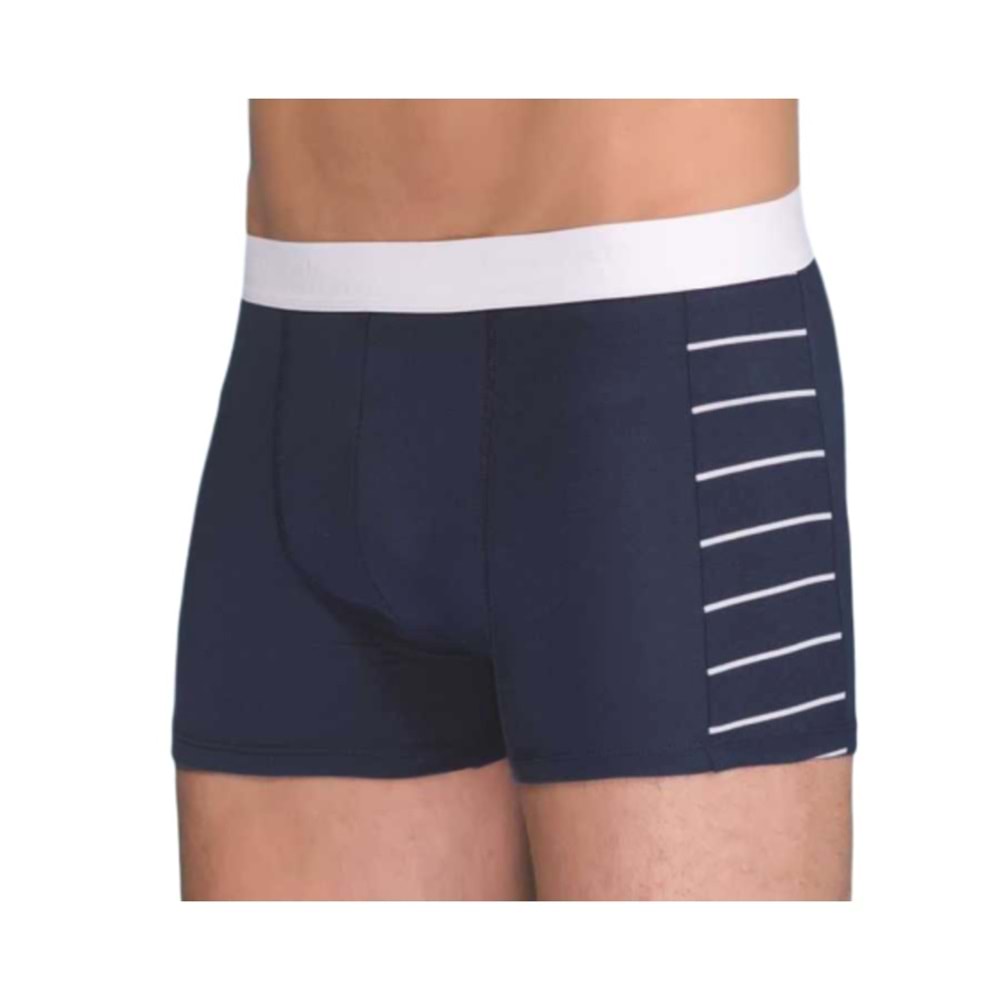 BERRAK 1082 Zebra Modal Boxer Şort - Gri - S