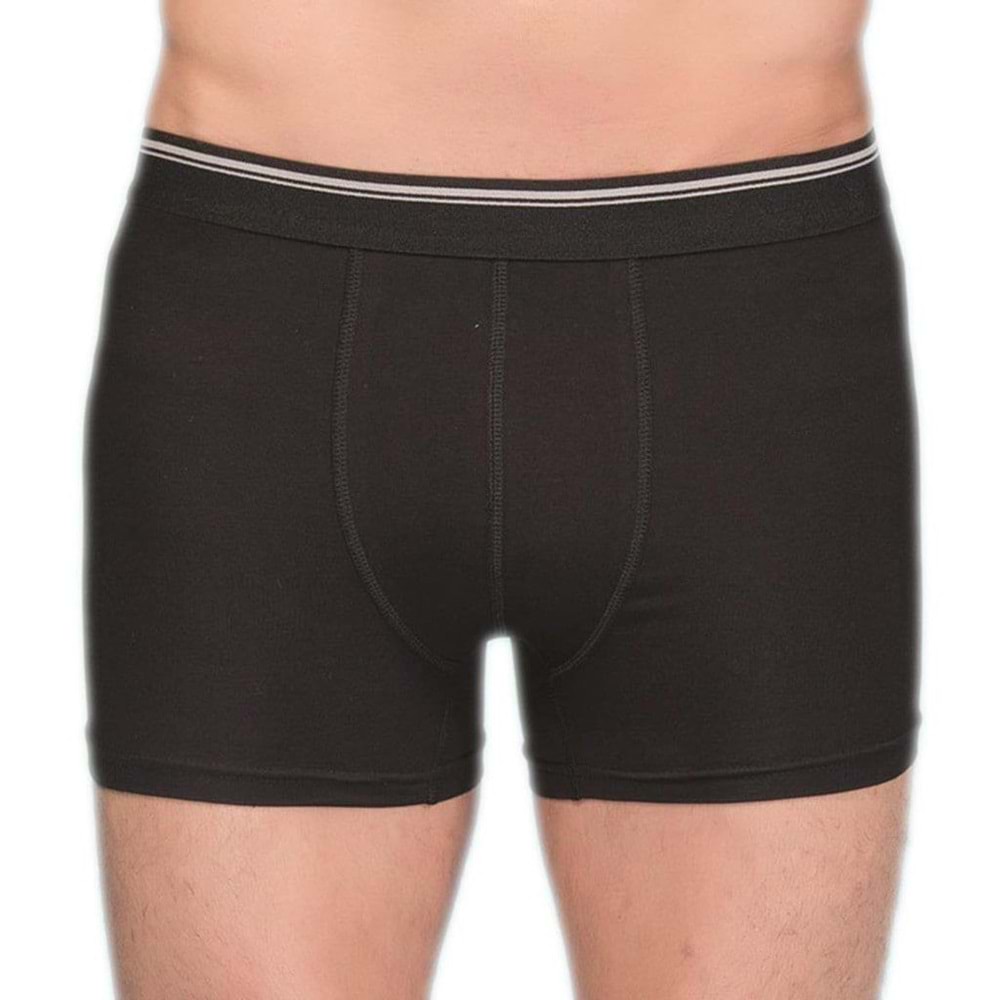 3 Adet Berrak 1097 Pamuk Likralı Erkek Boxer Şort Paçalı Külot Don - Gri - S