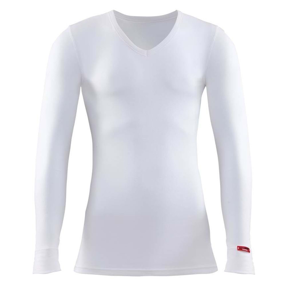 Blackspade 1257 Unisex Bay-Bayan Uzun Kol V Yaka Termal İçlik - Blackspade - Uzun Kollu V Yaka Termal - Beyaz - XL