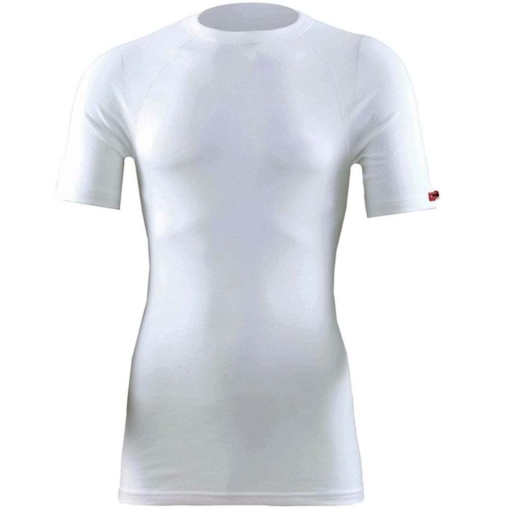 Blackspade 9258 Unisex Bay-Bayan Sıfır Yaka Termal Fanila - Blackspade - Kısa Kollu O Yaka Termal - Beyaz - M