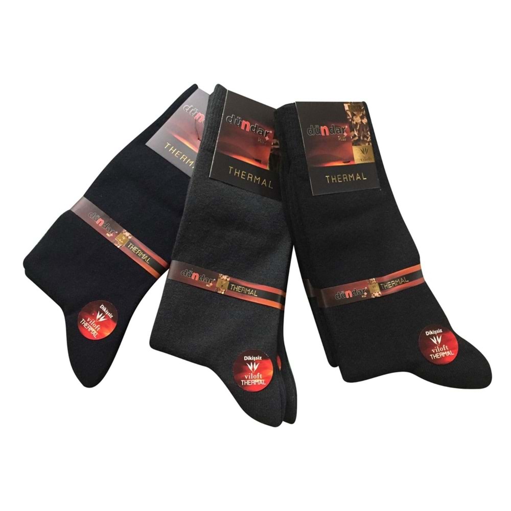 6'Lı Dündar Erkek Kışlık Gerçek Termal Çorap - Karışık - 40-44