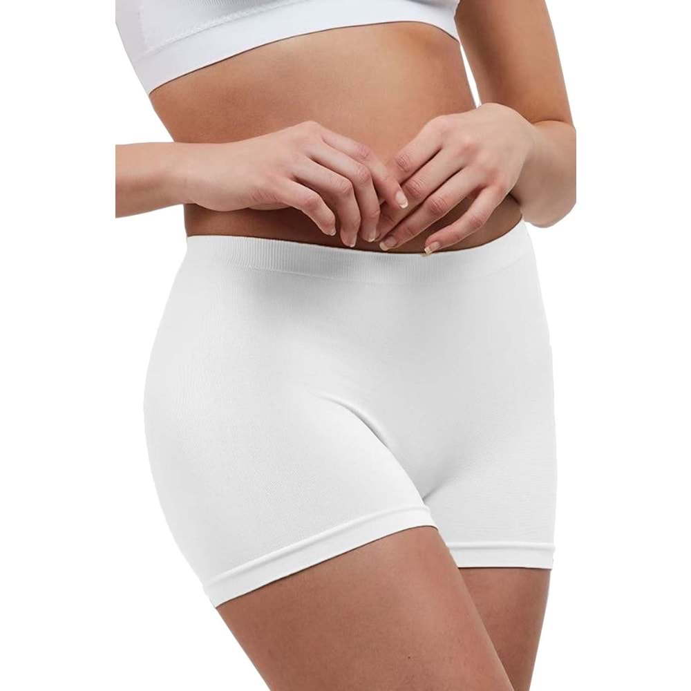 Elite Life Bayan Dikişsiz Boxer 830 - Elit Life - Boxer - Beyaz - S/M