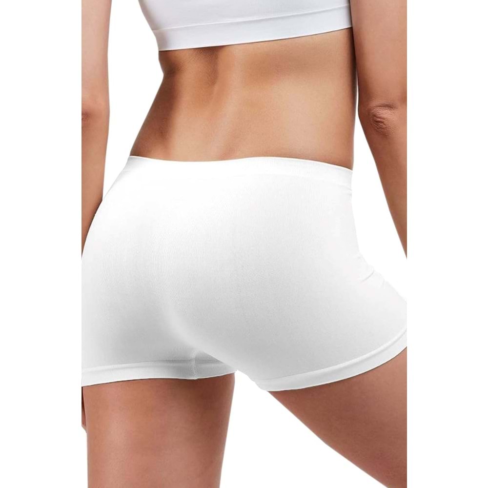 Elite Life Bayan Dikişsiz Boxer 830 - Elit Life - Boxer - Beyaz - S/M