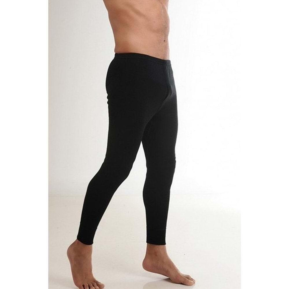 Hasyün Siyah Erkek Gerçek Yün Termal Uzun Don İçlik - Siyah - L