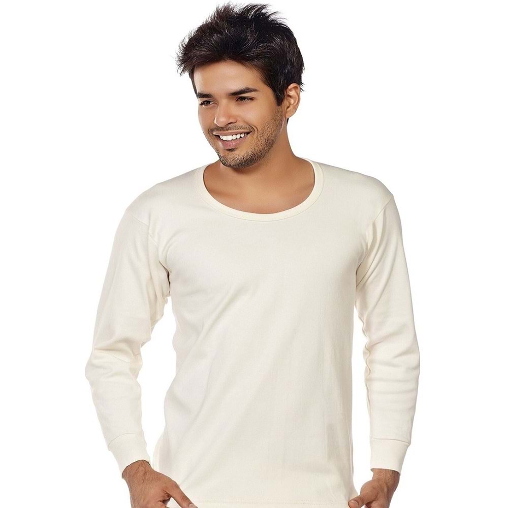 Tutku İnterlok Erkek Uzunkol Kışlık Pamuklu İçlik Fanila 0112 - Tutku - Termal İçlik - Krem - 6