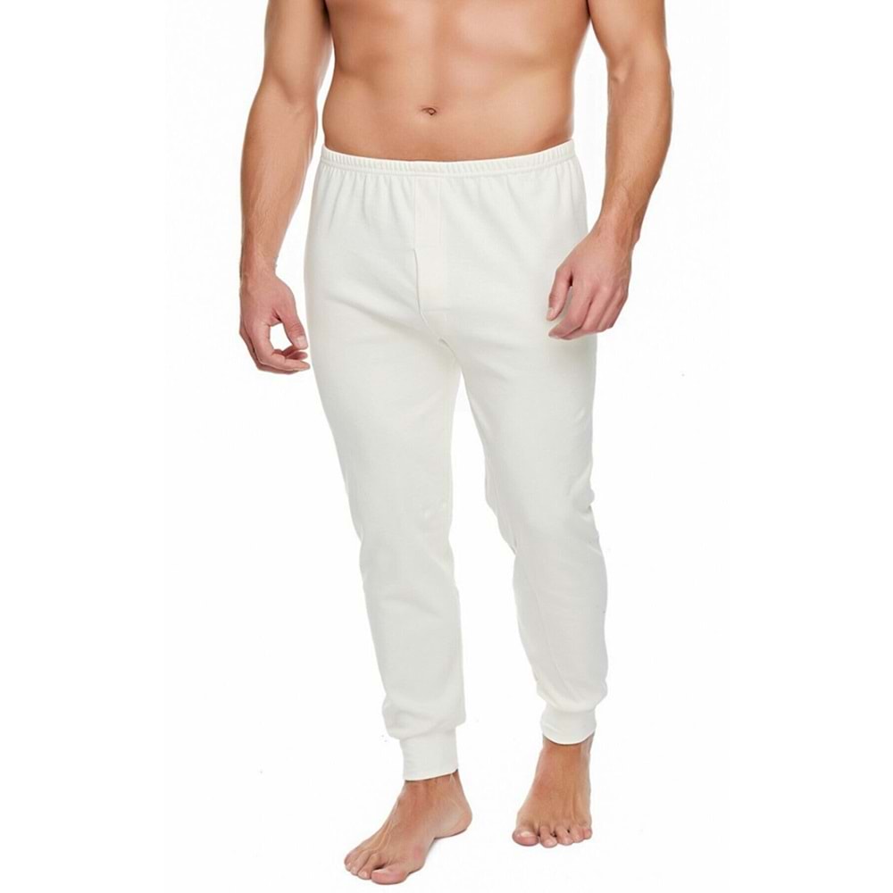 Tutku Erkek İnterlok Pamuklu Alt İçlik 0113 - Tutku - Termal İçlik - Krem - 5