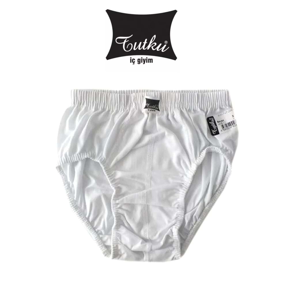 Tutku 0131 %100 Pamuk Erkek Çocuk Külot - Tutku - Külot - Beyaz - 2