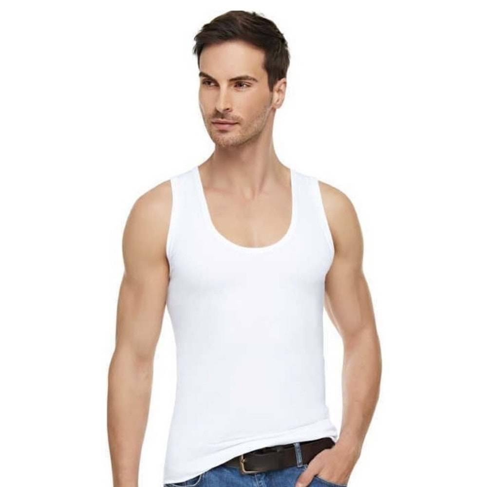 Tutku Elit Erkek Modal Elastan Likralı Atlet 1201 - Beyaz - L