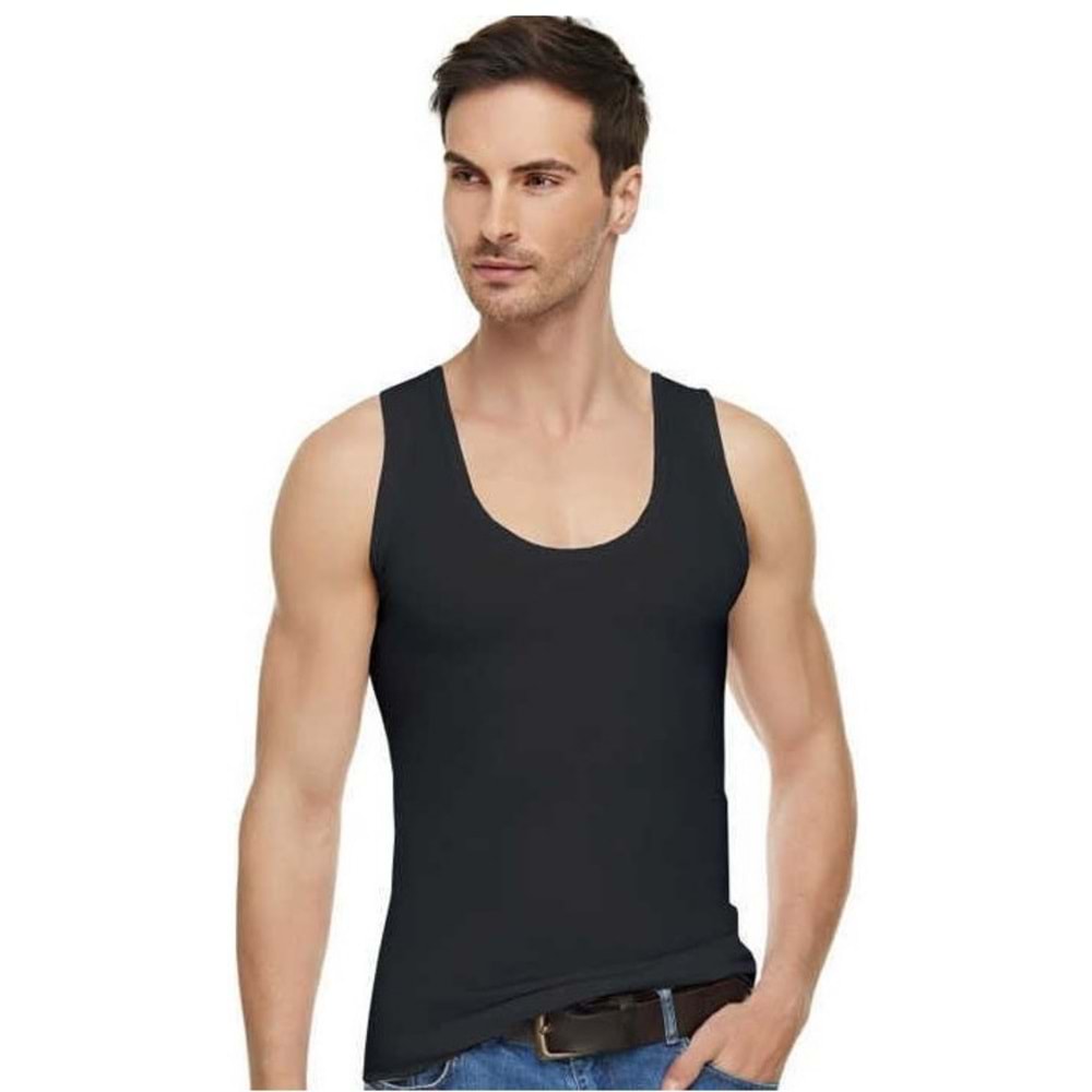 Tutku Elit Erkek Modal Elastan Likralı Atlet 1201 - Siyah - XL