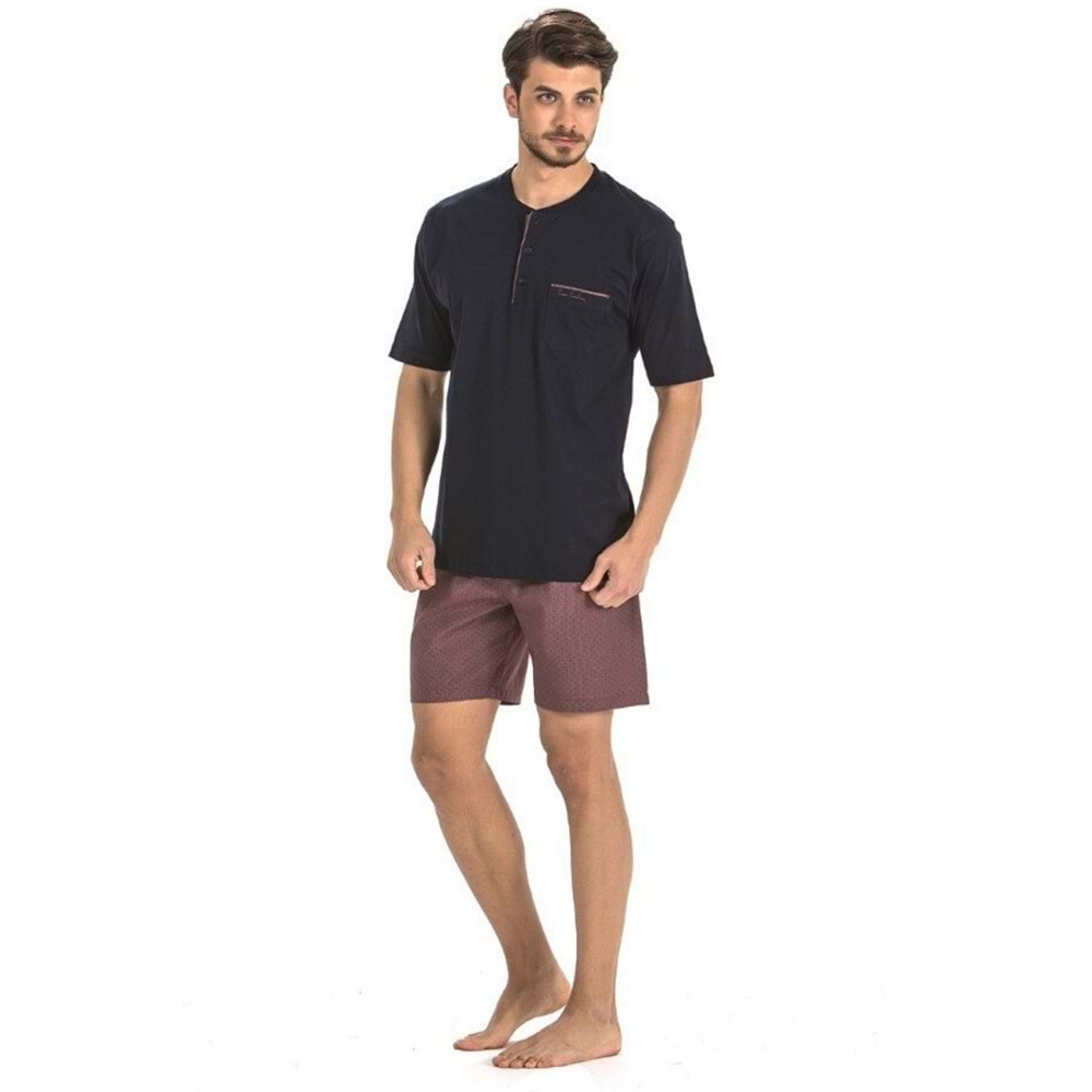 Pierre Cardin 5560 5li Penye Robdöşambr Çeyiz Damatlık Pijama Set - Pierre Cardin - 5 Li Damat Pijama Set - Bordo - XL