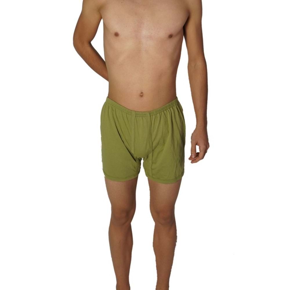 Seher 0006 Pamuk Asker Erkek Yeni Haki Paçalı Külot - Yeni Haki - L