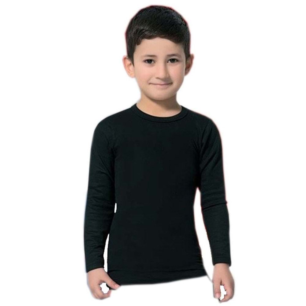 Tutku 0136 Erkek Çocuk Şardonlu Termal İçlik Fanila - Tutku - Termal İçlik - Siyah - 5 7 YAŞ