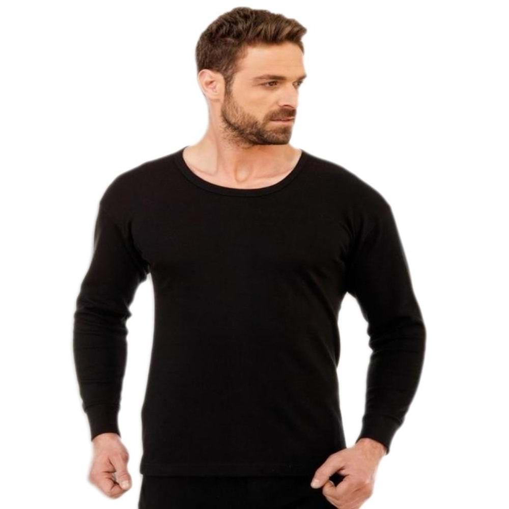 2 ADET 0126 Tutku Erkek Termal Uzun Kollu İçlik Fanila - Tutku - Termal İçlik - Siyah - BATTAL