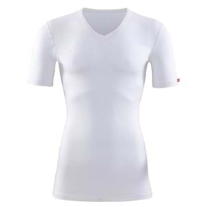 Blackspade 1263 Unisex Bay-Bayan V Yaka Termal Fanila - Blackspade - Kısa Kollu V Yaka Termal - Beyaz - XL
