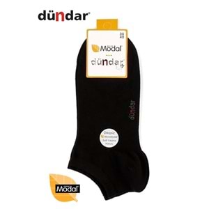 6'Lı Dündar Modal Dikişsiz Koku Yapmayan Unisex Patik Çorap - Siyah - 36-40