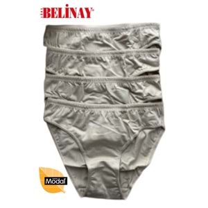 Belinay 4 Lü Paket Modal Bayan Slip Külot 068 - Ten - M