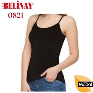 Belinay İp Asklılı Modal Yumuşak Bayan Atlet 0821 - Belinay - Siyah - M