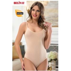 Belinay İp Asklılı Çıtçıtlı Body Modal Yumuşak Bayan Atlet 0860 - Belinay - Ten - L