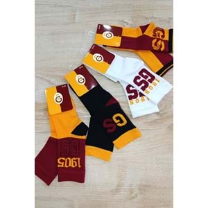 Çimpa Çocuk Taraftar GS Pamuk Çorap 4 Çift - Karışık Renk - 23-26