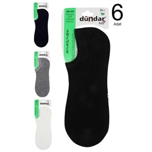 6 Adet Dündar Erkek Sneaker Bambu Görünmez Dikişsiz Çorap - Dündar - Sneaker Çorap - Karışık - 40-44