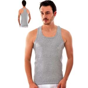 Seher Yıldızı 0058 Pamuk Ribana Rambo Spor Erkek Atlet - Gri - S