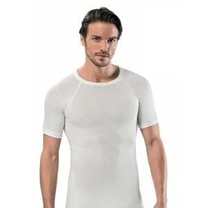 Namaldı 172 Unisex Bay-Bayan Kısa Kollu Termal İçlik Fanila - Ekru - XXL