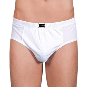 6 Adet Tutku 0109 Penye Kom %100 Pamuk Slip Erkek Külot Beyaz - Beyaz - 6 3XL