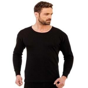 2 ADET 0126 Tutku Erkek Termal Uzun Kollu İçlik Fanila - Tutku - Termal İçlik - Siyah - XL