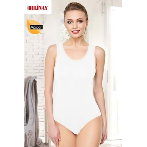 Belinay Kalın Asklılı Çıtçıtlı Body Modal Yumuşak Bayan Atlet 0844