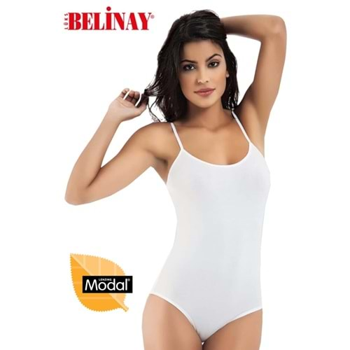 Belinay İp Asklılı Çıtçıtlı Body Modal Yumuşak Bayan Atlet 0860