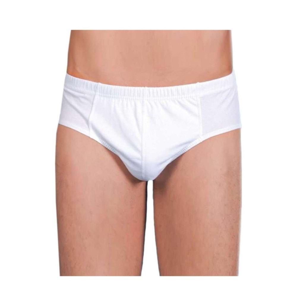 Berrak Erkek Slip Külot Pamuklu 1050 3 Lü Paket - Berrak - Boxer,Slip,Külot - Beyaz - 51-M