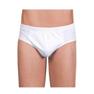 Berrak Erkek Slip Külot Pamuklu 1050 3 Lü Paket - Berrak - Boxer,Slip,Külot - Beyaz - 60-XXL