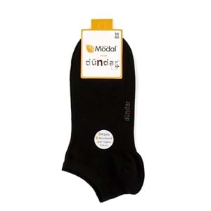 6'Lı Dündar Modal Dikişsiz Koku Yapmayan Unisex Patik Çorap - Siyah - 36-40