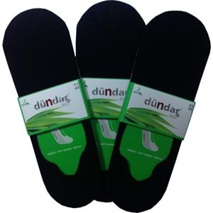 6 Adet Dündar Plus Erkek Silikonlu Bambu Babet Çorap -Siyah - 41-45