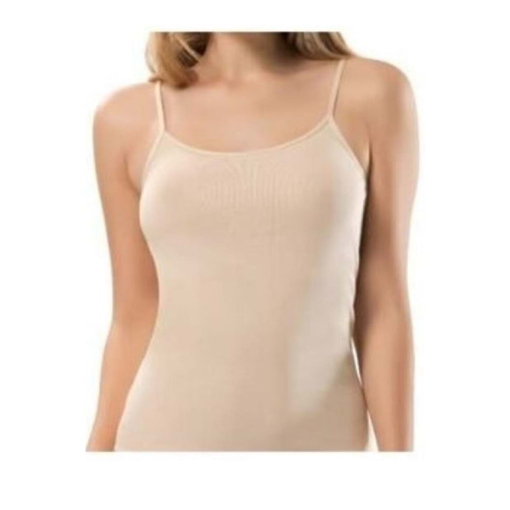 Belinay İp Asklılı Modal Yumuşak Bayan Atlet 0821 - Belinay - Ten - XL