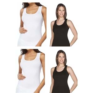 4 Adet Belinay Kalın Asklılı Modal Yumuşak Bayan Atlet 0953 - Belinay - Atlet - Karışık - L