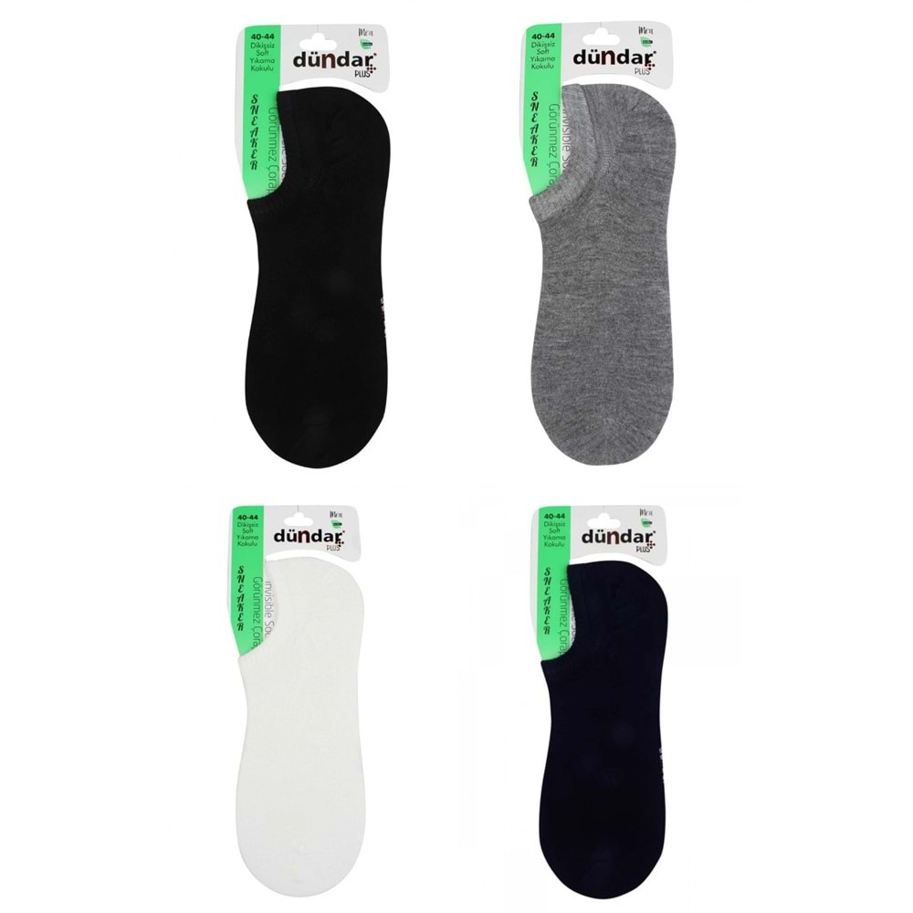 6 Adet Dündar Erkek Sneaker Bambu Görünmez Dikişsiz Çorap - Dündar - Sneaker Çorap - Karışık - 40-44