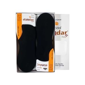 12 Adet Dündar Kadın Sneaker Çorap Modal Görünmez Çorap - Siyah - 36-40
