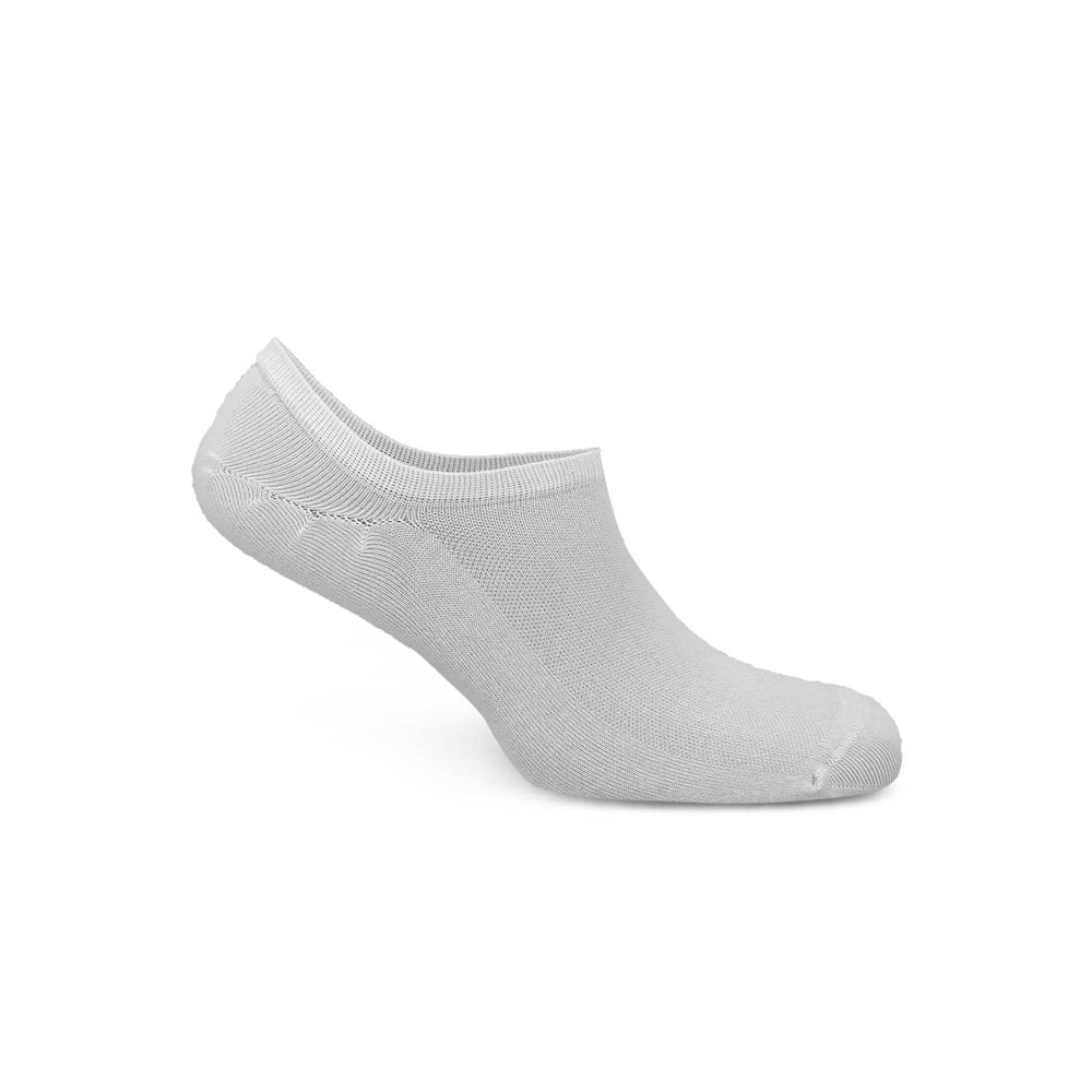 6 Adet Dündar Kadın Sneaker Çorap Modal Görünmez Çorap - Beyaz - 36-40