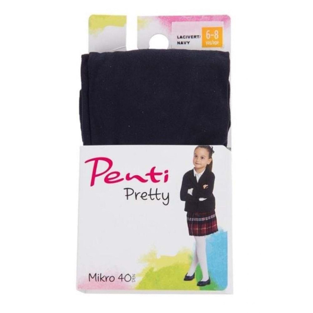 Penti Pretty Kız Çocuk Mikro 40 Mus Külotlu Çorap - Penti - Kız Külotlu Çorap - Siyah - 9-10 YAŞ