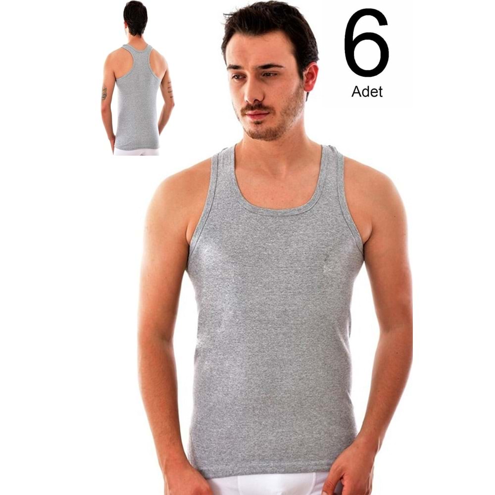 6 Adet Seher Yıldızı 0058 %100 Pamuk Ribana Rambo Spor Erkek Atlet - Karışık - S