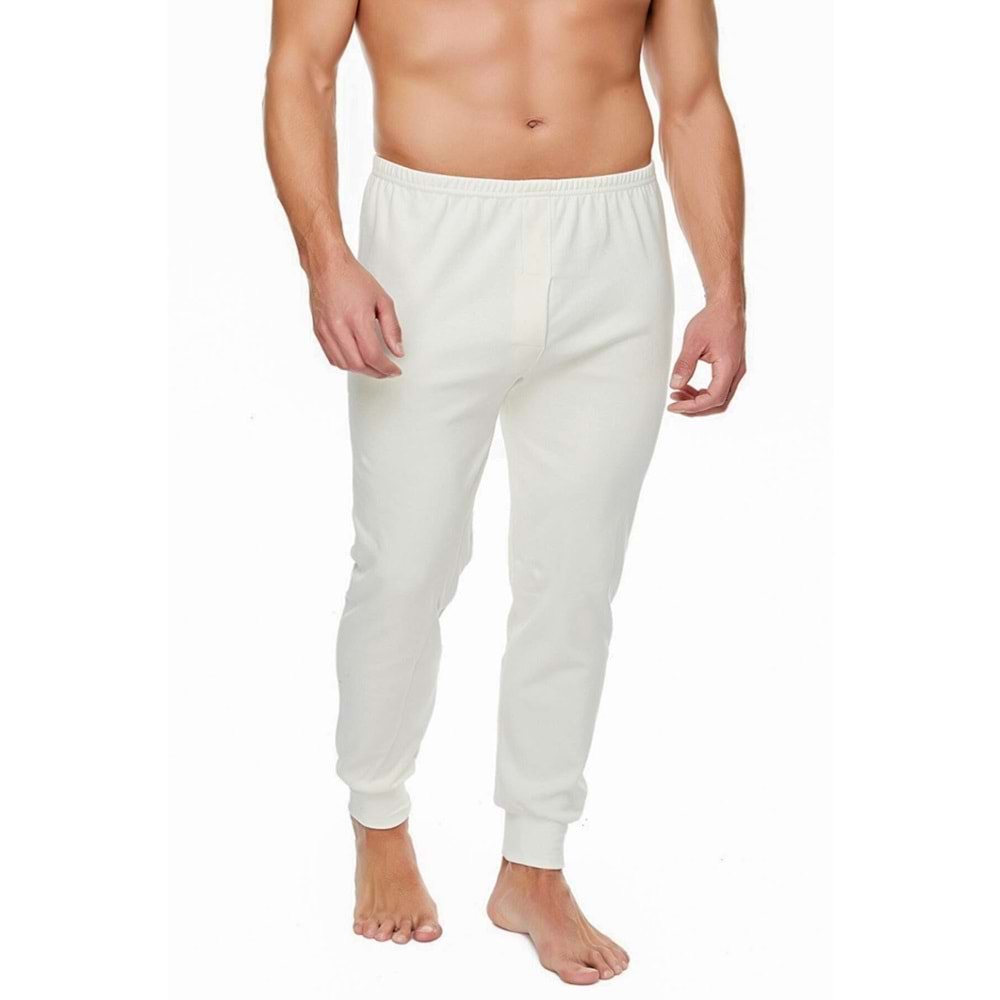 Tutku Erkek İnterlok Pamuklu Alt İçlik 0113 - Tutku - Termal İçlik - Krem - 5