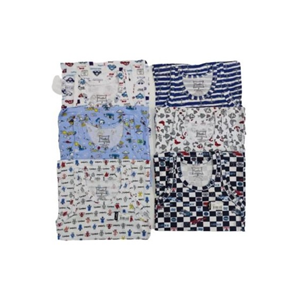 Tutku 0256 Erkek Çocuk Elastan Empirme Atlet 6 Adet - Tutku - Boxer - Karışık Desen - 8 9 YAŞ